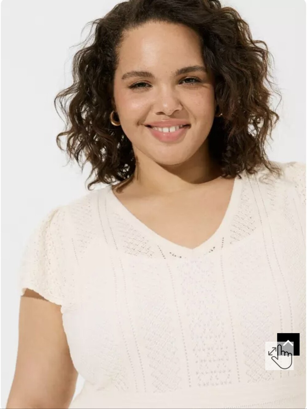 Torrid Pointelle Sweater 1X - Picture 3 of 10